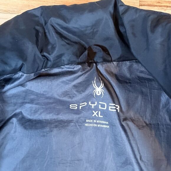 Spyder Down Full Zip Black Puffer Jacket Size XL - Picture 4 of 8
